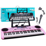 Klávesy 328-06 s mikrofónom ružové